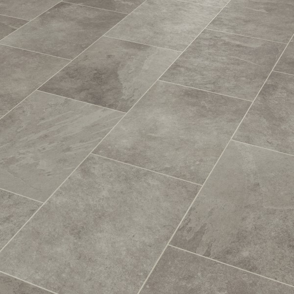 Knight Tile Rigid Core 12 X 18 Grey Riven Slate